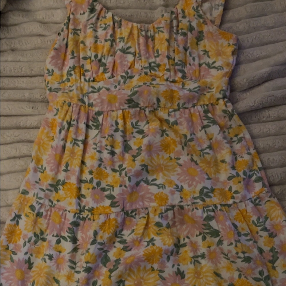 Floral Dress in Yellow and Pink